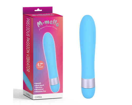 Заказать Голубой классический вибратор Precious Passion Vibrator - 17 см.