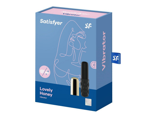 Заказать Чёрно-золотистая вибропуля Satisfyer Lovely Honey