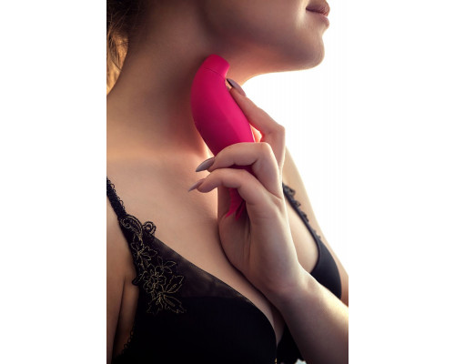 Ярко-розовый многофункциональный стимулятор клитора Blossy