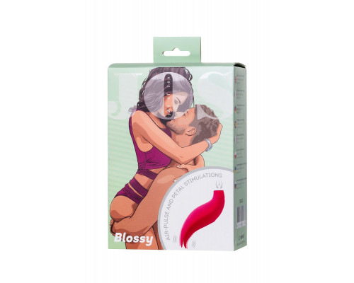 Ярко-розовый многофункциональный стимулятор клитора Blossy