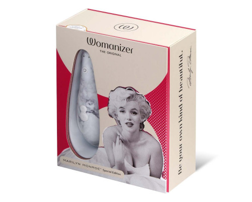 Заказать Белый бесконтактный клиторальный стимулятор Womanizer Marilyn Monroe Special Edition
