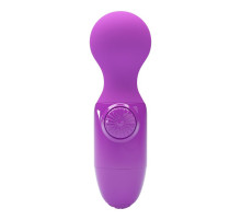 Фиолетовый мини-вибратор с шаровидной головкой Mini Stick