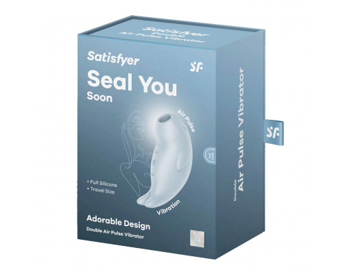 Заказать Нежно-голубой вакуумный стимулятор клитора Seal You Soon