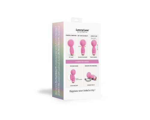 Заказать Розовый мини-wand вибратор Itsy Bitsy Mini Wand Vibrator