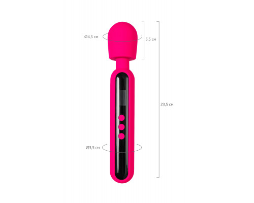 Ярко-розовый wand-вибратор Mashr - 23,5 см.
