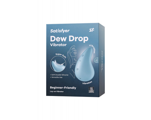 Заказать Голубой вибромассажер в форме капли Dew Drop