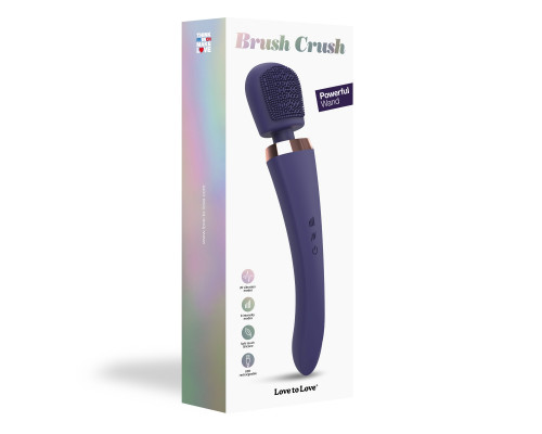 Заказать Темно-синий вибромассажёр Brush Crush
