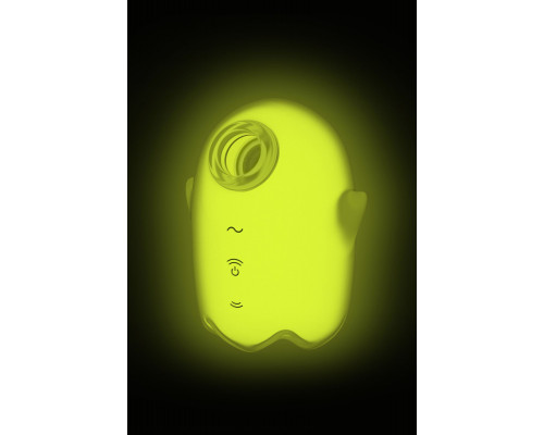 Заказать Желтый люминесцентный вакуум-волновой стимулятор клитора Glowing Ghost