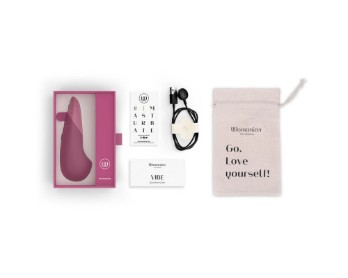 Розовый клиторальный вибратор Womanizer Vibe