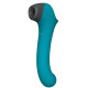 Заказать Бирюзовый вакуумный вибростимулятор с нагреваемой ручкой Halo 2 - 22,5 см.