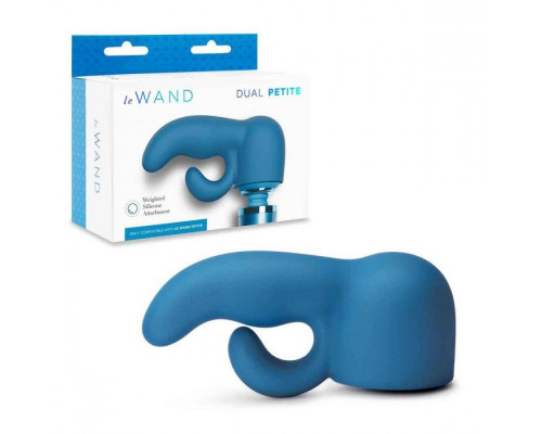 Заказать Синяя насадка Dual для вибратора Le Wand Petite