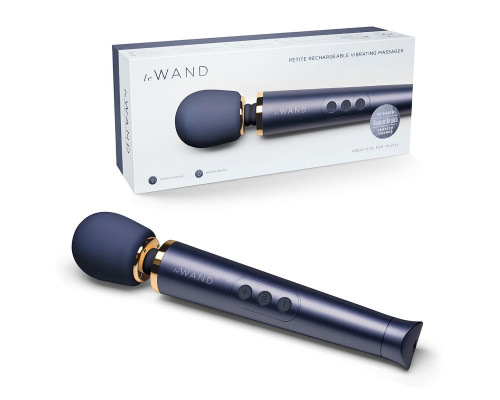 Заказать Cиний вибратор Le Wand Petite Rechargeable Vibrating Massager - 25 см.