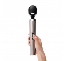 Серебристый вибромассажер Die Cast