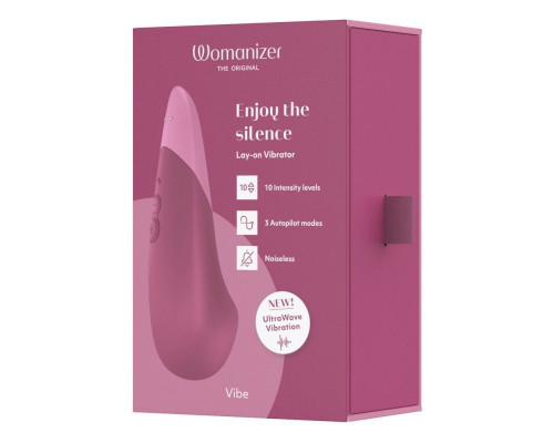 Розовый клиторальный вибратор Womanizer Vibe
