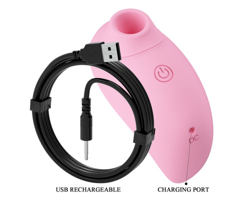 Розовый стимулятор клитора Inhale Bird