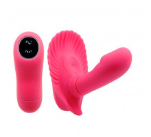 Клиторальный стимулятор с вагинальной пробкой Fancy Clamshell