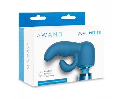 Заказать Синяя насадка Dual для вибратора Le Wand Petite