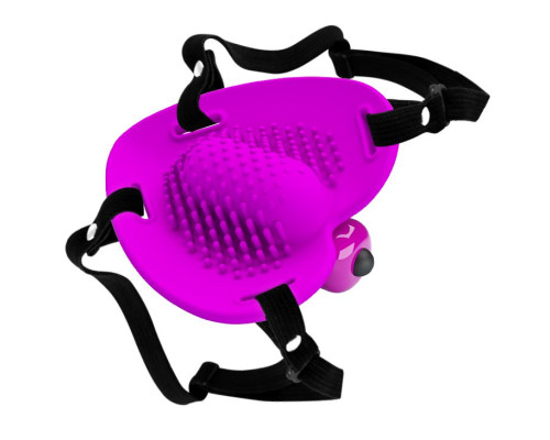 Заказать Лиловое сердечко с вибрацией и регулируемыми ремешками Heartbeat