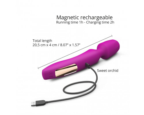 Заказать Лиловый вибратор с 2 сменными насадками R-Evolution Wand Vibrator with 2 Attachments
