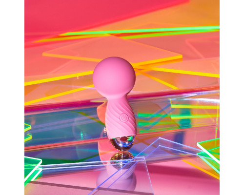 Заказать Розовый мини-wand вибратор Itsy Bitsy Mini Wand Vibrator