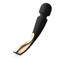 Черный вибромассажёр Lelo Smart Wand 2 Large - 30,4 см.
