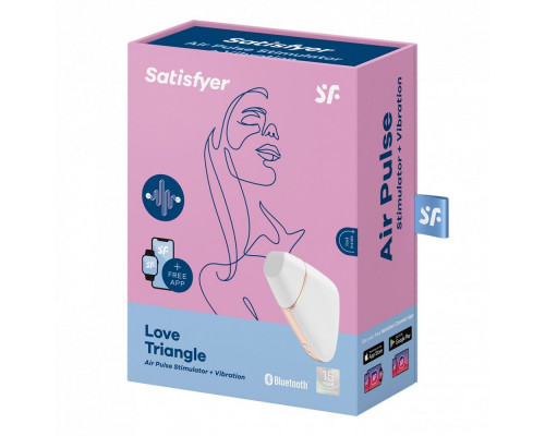 Заказать Белый вакуум-волновой вибростимулятор Satisfyer Love Triangle