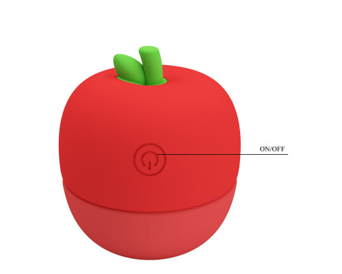Заказать Красный клиторальный стимулятор в форме яблочка Apple Secret