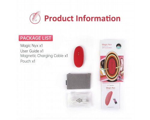 Заказать Вибромассажер в трусики Magic Motion Nyx - 8,8 см.
