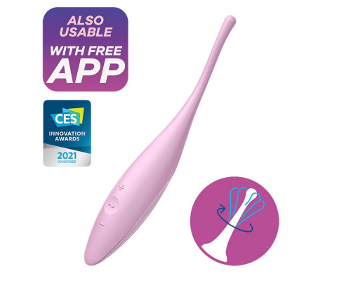 Нежно-розовый точечный стимулятор Twirling Joy