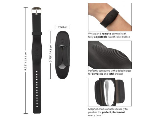 Заказать Стимулятор в трусики с пультом-браслетом Lock-N-Play Wristband Remote Panty Teaser