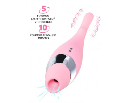 Заказать Розовый многофункциональный стимулятор Dahlia - 14 см. Заказать Розовый многофункциональный стимулятор Dahlia - 14 см.
