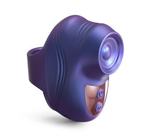 Синий клиторальный стимулятор на палец Kisscool