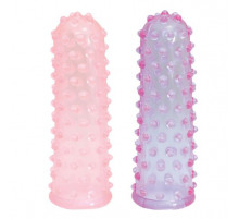 Набор из 2 пупырчатых насадок на пальцы FINGER SLEEVES PURPLE/PINK