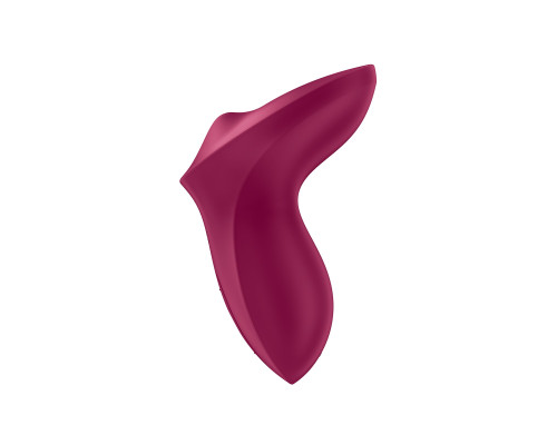 Бордовый вибратор с движущимся шариком Exciterrr