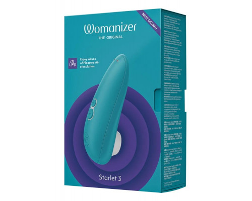 Заказать Бирюзовый клиторальный стимулятор Womanizer Starlet 3