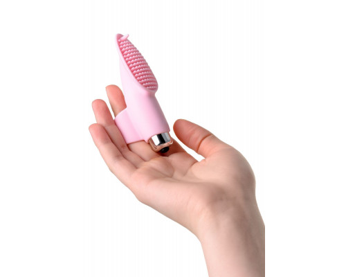 Заказать Нежно-розовая вибронасадка на палец JOS TWITY - 10,2 см.