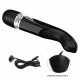 Заказать Черный мощный жезловый вибратор с изогнутой ручкой Charming Massager - 24 см.