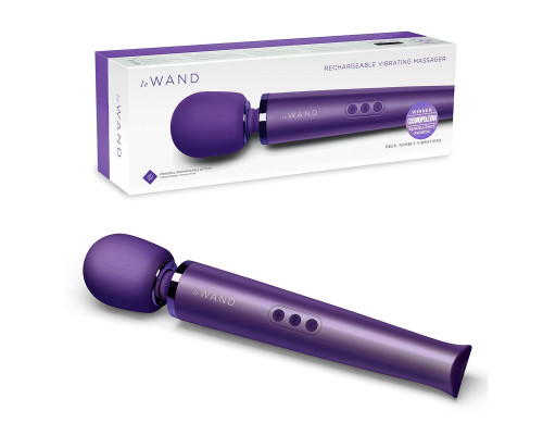 Заказать Фиолетовый вибратор Le Wand Rechargeable Vibrating Massager - 34 см.