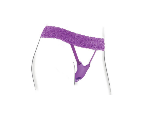 Заказать Фиолетовый пояс с вибровкладкой Ultimate G-Spot Butterfly Strap-On