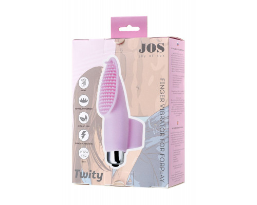 Заказать Нежно-розовая вибронасадка на палец JOS TWITY - 10,2 см.