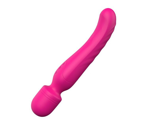 Заказать Ярко-розовый жезловый вибратор Heating Bodywand с нагревом - 23,2 см.