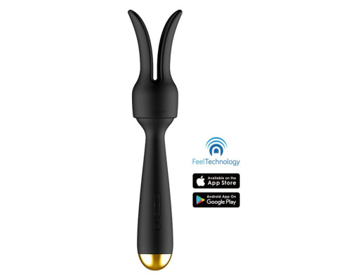 Заказать Черный интерактивный нагревающийся вибромассажер Emma Neo