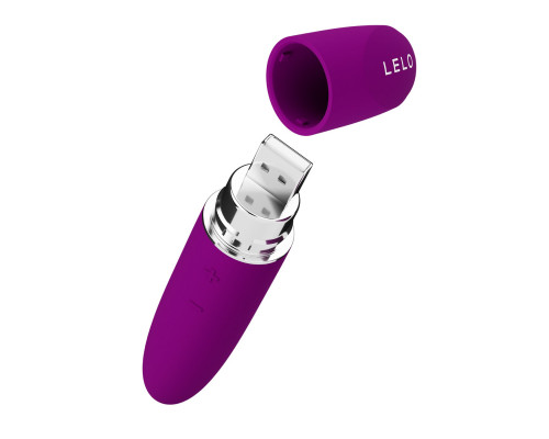 Лиловый вибратор для клитора Lelo Mia 3 - 11 см.