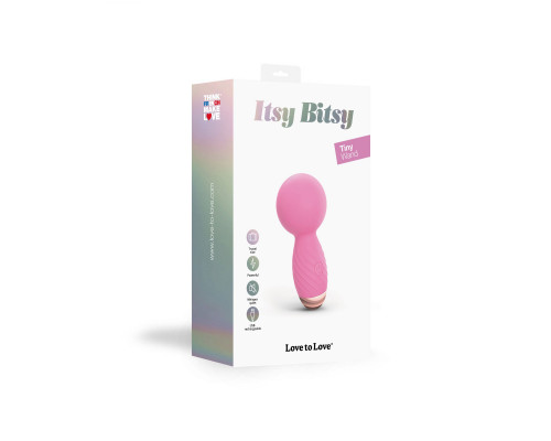 Заказать Розовый мини-wand вибратор Itsy Bitsy Mini Wand Vibrator