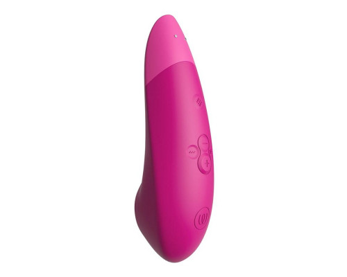 Розовый бесконтактный клиторальный стимулятор Womanizer Enhance с вибрацией