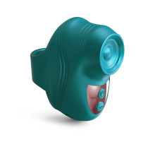 Зеленый клиторальный стимулятор на палец Kisscool