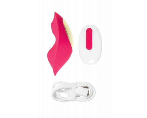 Розовый вкладыш в трусики с вакуум-волновой стимуляцией JOS Pimpit