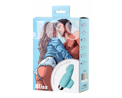 Заказать Мятная вибронасадка на палец для клиторальной стимуляции JOS BLISS - 9 см.