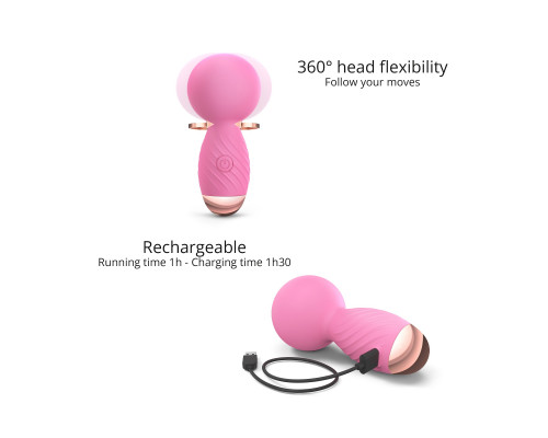 Заказать Розовый мини-wand вибратор Itsy Bitsy Mini Wand Vibrator