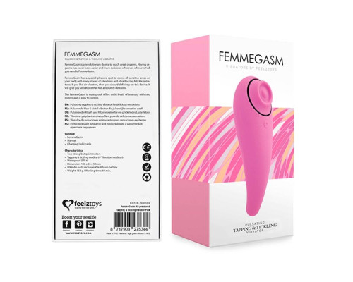 Заказать Розовый клиторальный вибромассажер FemmeGasm